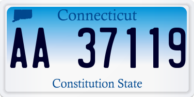 CT license plate AA37119