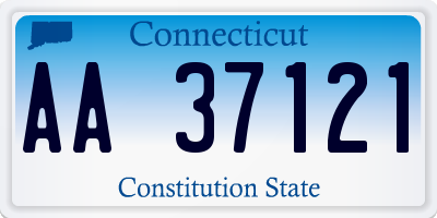 CT license plate AA37121