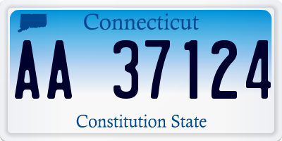 CT license plate AA37124