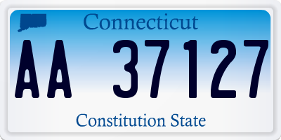 CT license plate AA37127