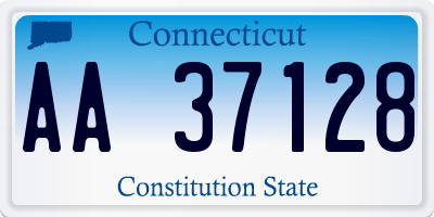 CT license plate AA37128