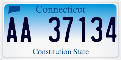 CT license plate AA37134
