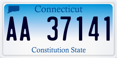 CT license plate AA37141