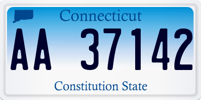 CT license plate AA37142