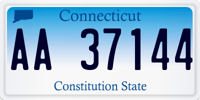 CT license plate AA37144