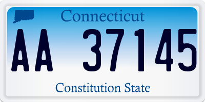 CT license plate AA37145