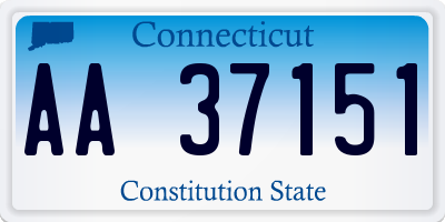 CT license plate AA37151