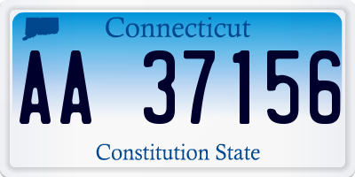CT license plate AA37156