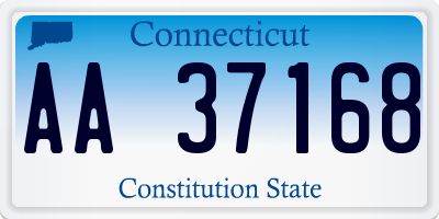 CT license plate AA37168