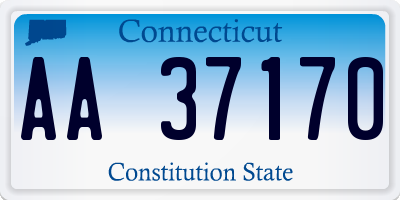 CT license plate AA37170