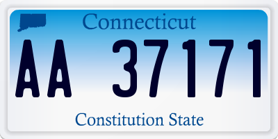 CT license plate AA37171