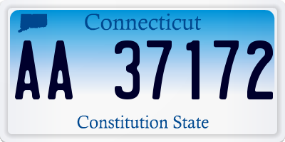 CT license plate AA37172