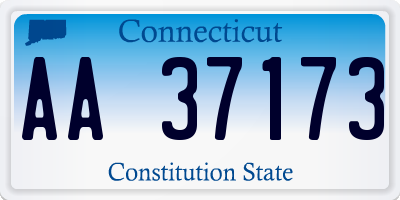 CT license plate AA37173