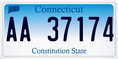 CT license plate AA37174