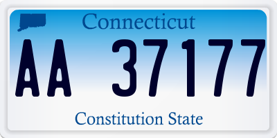 CT license plate AA37177
