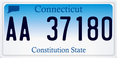 CT license plate AA37180