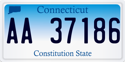 CT license plate AA37186