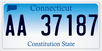 CT license plate AA37187