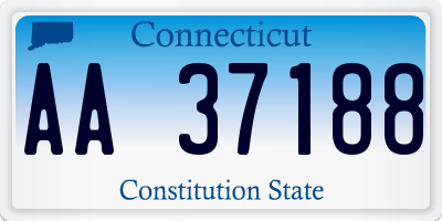 CT license plate AA37188