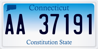 CT license plate AA37191