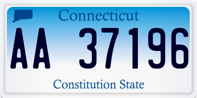 CT license plate AA37196