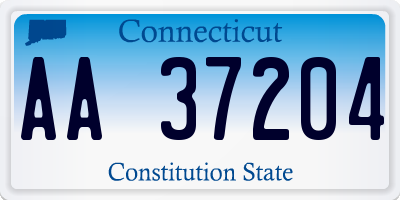 CT license plate AA37204