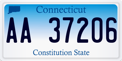CT license plate AA37206