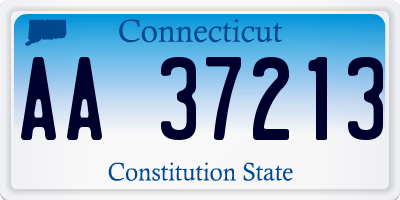 CT license plate AA37213