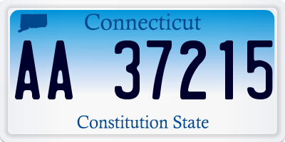 CT license plate AA37215