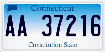 CT license plate AA37216