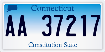 CT license plate AA37217