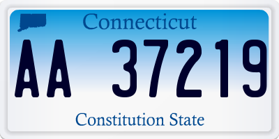 CT license plate AA37219