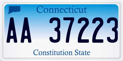 CT license plate AA37223