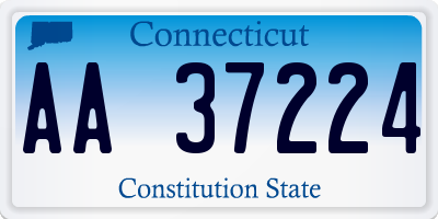 CT license plate AA37224