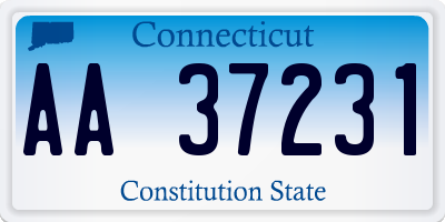 CT license plate AA37231