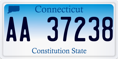 CT license plate AA37238