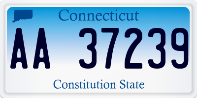 CT license plate AA37239