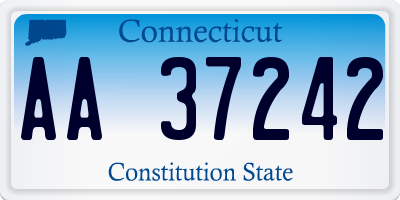 CT license plate AA37242