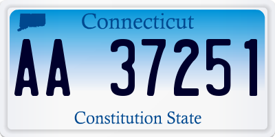 CT license plate AA37251