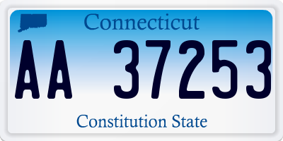 CT license plate AA37253