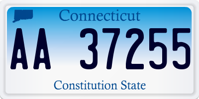 CT license plate AA37255