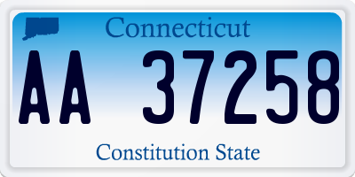 CT license plate AA37258