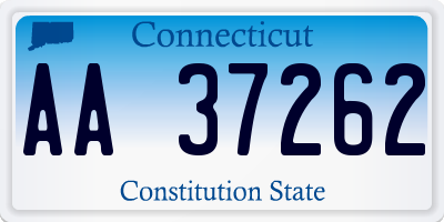 CT license plate AA37262