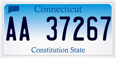 CT license plate AA37267
