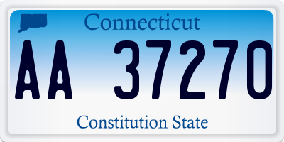 CT license plate AA37270