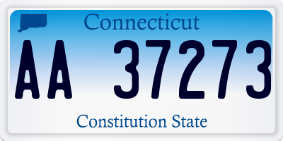 CT license plate AA37273