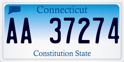 CT license plate AA37274