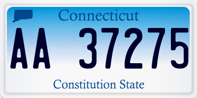 CT license plate AA37275