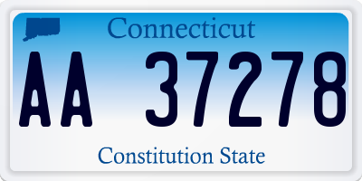 CT license plate AA37278