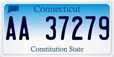CT license plate AA37279